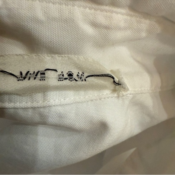 The Row White Cotton button up Shirt Size 8 Elongated Cuff - Picture 14 of 14